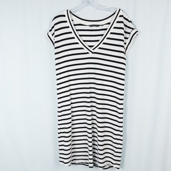 Athleta Newport Sweatshirt Dress NO POCKETS Size Small Striped Nautical Preppy - Picture 1 of 12